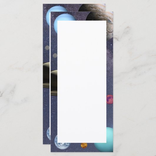 Sonnensysteme Menükarte (Vorne/Hinten)