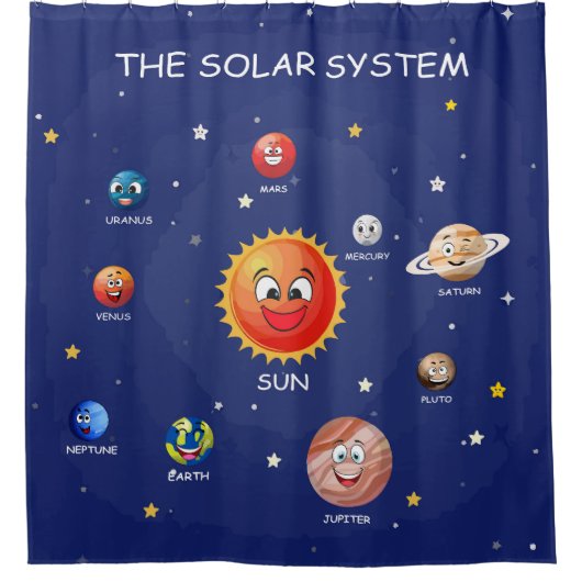 Sonnensysteme Planeten Duschvorhang (Vorderseite)