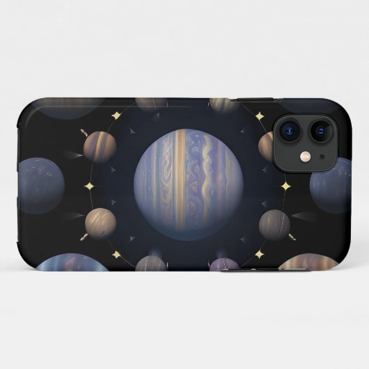 Sonnensysteme Planeten im Weltraum Case-Mate iPhone Hülle (Rückseite (Horizontal))