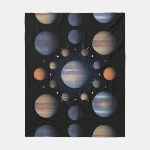 Sonnensysteme Planeten im Weltraum Fleecedecke