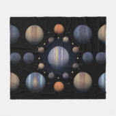 Sonnensysteme Planeten im Weltraum Fleecedecke (Vorderseite (Horizontal))