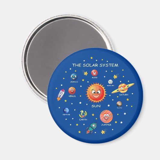 Sonnensysteme Planeten Magnet (Vorderseite/Rückseite)