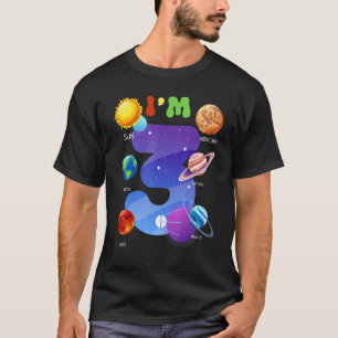 Sonnensysteme Planeten Niedlich 3 Jahre alt 3. Geb T-Shirt