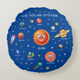 Sonnensysteme Planeten Rundes Kissen