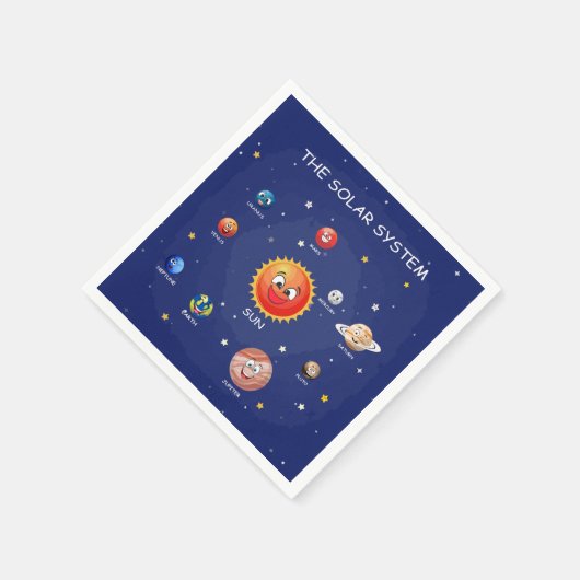 Sonnensysteme Planeten Serviette (Ecke)
