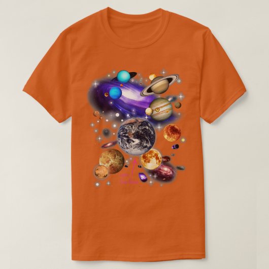 Sonnensysteme Planeten T-Shirt (Design vorne)