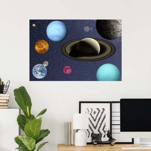 Sonnensysteme Poster (Heimbüro)