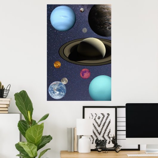 Sonnensysteme Poster (Heimbüro)