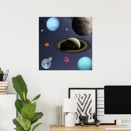 Sonnensysteme Poster (Heimbüro)