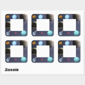 Sonnensysteme Quadratischer Aufkleber (Blatt)