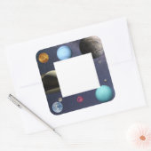 Sonnensysteme Quadratischer Aufkleber (Umschlag)