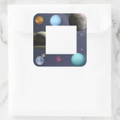 Sonnensysteme Quadratischer Aufkleber (Tasche)