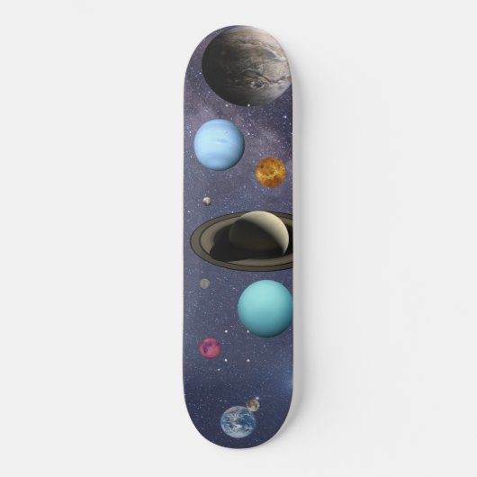 Sonnensysteme Skateboard (Vorderseite)
