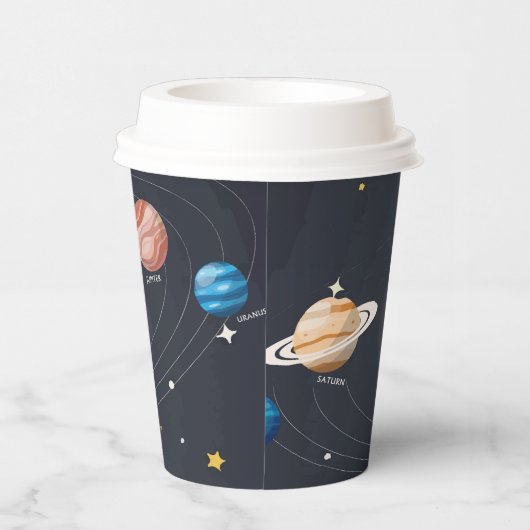 Sonnensystempapierkästen Pappbecher (Rechts)