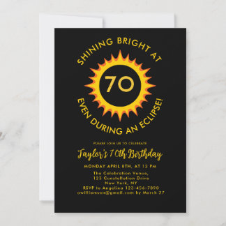 Sonnentag 4.8.2024 70. Geburtstagsparty Einladung