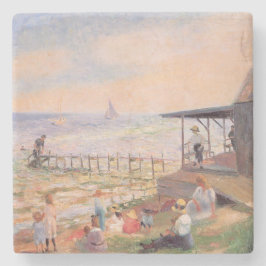 Sonnentag am Strand Steinuntersetzer