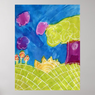 Sonnentag Art Poster drucken