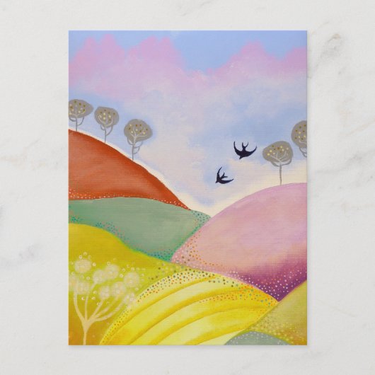 Sonnentag auf dem Land. Postkarte (Vorderseite)