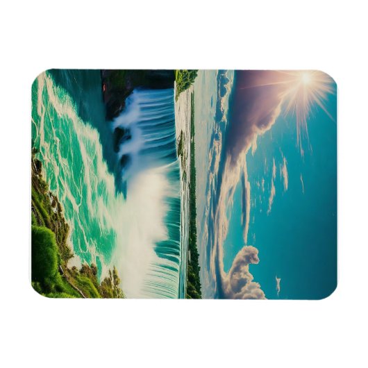 Sonnentag bei Niagara Falls Magnet (Horizontal)