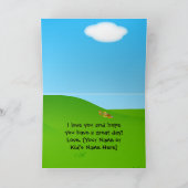 Sonnentag Daddy Vatertag Foto Grußkarte Karte (Innenseite)