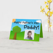 Sonnentag Daddy Vatertag Foto Grußkarte Karte (Gelbe Blume)