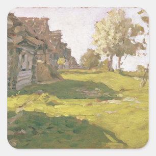 Sonnentag. Ein kleines Dorf, 1898 Quadratischer Aufkleber
