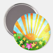 Sonnentag farbenfrohe Magnet (Vorderseite/Rückseite)