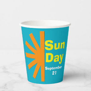 Sonnentag für Solarenergie Pappbecher