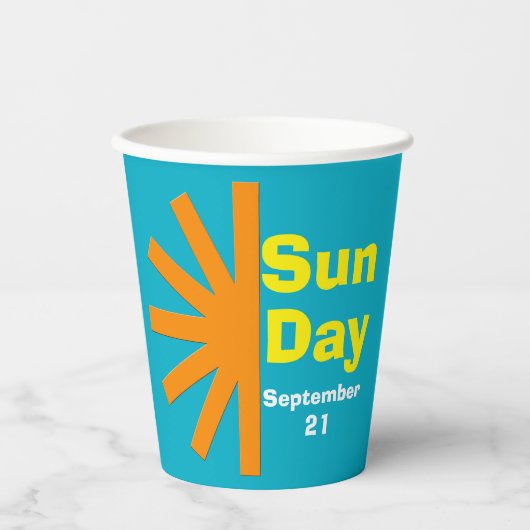 Sonnentag für Solarenergie Pappbecher (Vorderseite)