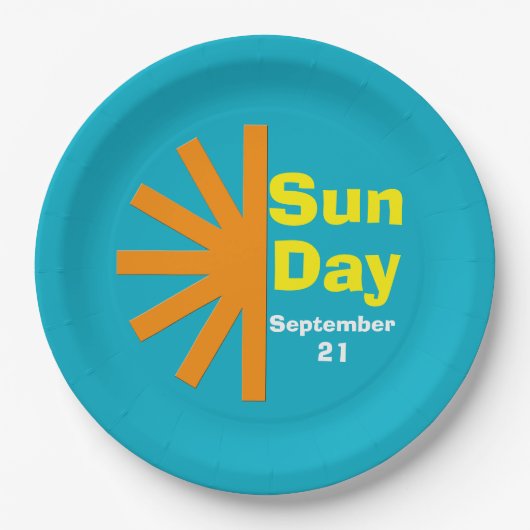 Sonnentag für Solarenergie Pappteller (Vorderseite)