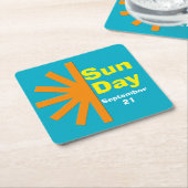 Sonnentag für Solarenergie Rechteckiger Pappuntersetzer (angewinkelt)