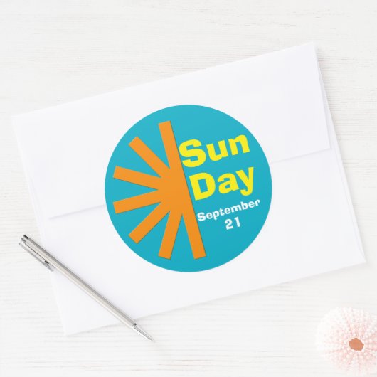 Sonnentag für Solarenergie Runder Aufkleber (Umschlag)