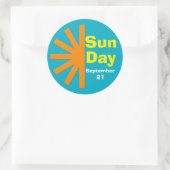 Sonnentag für Solarenergie Runder Aufkleber (Tasche)