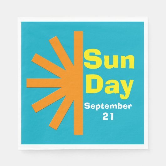 Sonnentag für Solarenergie Serviette (Vorderseite)