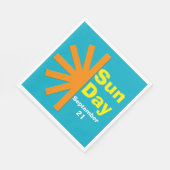 Sonnentag für Solarenergie Serviette (Ecke)