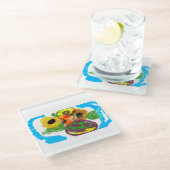 Sonnentag Glasuntersetzer (Schrägansicht)