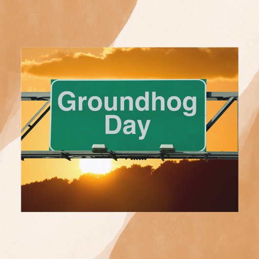 Sonnentag Groundhog Postkarte