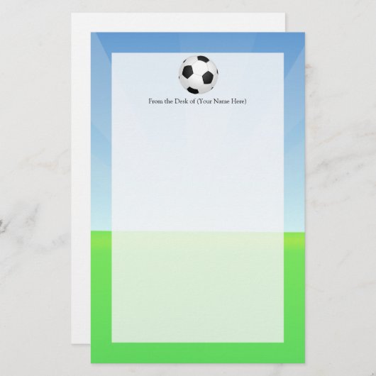 Sonnentag im Fußballball Briefpapier (Vorne/Hinten)