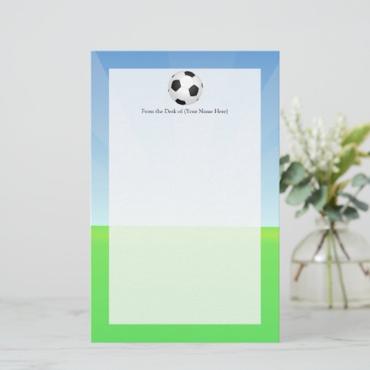 Sonnentag im Fußballball Briefpapier (Stehend Vorderseite)