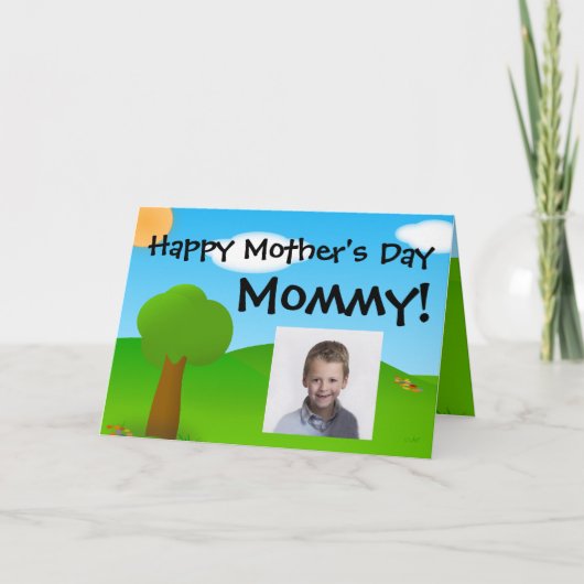 Sonnentag Mama's Day Foto Grußkarte Karte (Vorderseite)