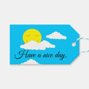 Sonnentag mit puffigen Wolken Geschenkanhänger