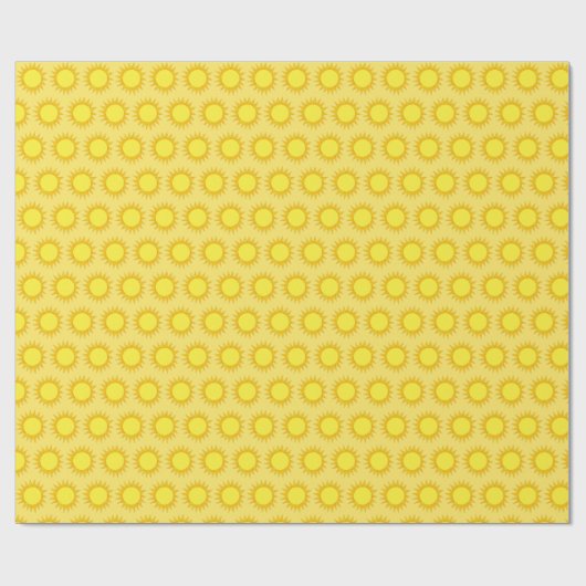 Sonnentag Sommergelbe Sonnensonne Print Geschenkpapier (Flach)