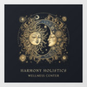 Sonnentag Sonnenstrahlen Gold Schwarz Fensteraufkleber (Blatt)