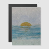Sonnentag Wasserfarben Strand Magnetkarte (Vorne/Hinten)