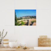 Sonnentag Yemin Moshe View JerIsalem Israel Öl Poster (Küche)