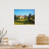 Sonnentag Yemin Moshe View JerIsalem Israel Öl Poster (Küche)