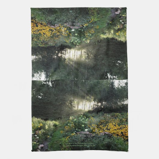 Sonnentage im Garten der verspäteten Jahreszeit Geschirrtuch (Vertikal)