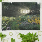 Sonnentage im Garten der verspäteten Jahreszeit Geschirrtuch (Gefaltet)