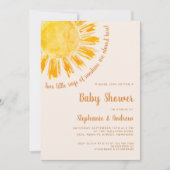 Sonnentage Paare Twins Baby Dusche Einladung (Vorderseite)