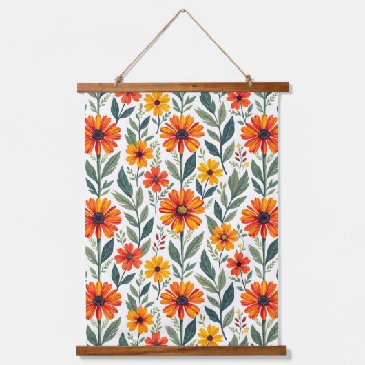 Sonnentage Wandteppich Mit Holzrahmen (Vorderseite)